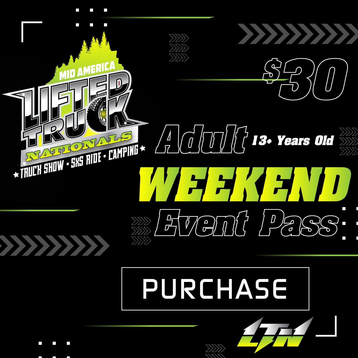 2024 LTN: Adult Weekend Spectator Pass – MidAmerica Outdoors LLC