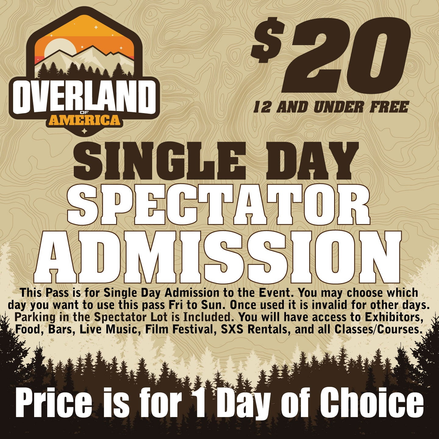 2024 Overland Single Day Adult Pass